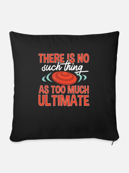 Ultimate Frisbee Wurfscheibe - Sofakissenbezug 45 x 45 cm - Schwarz