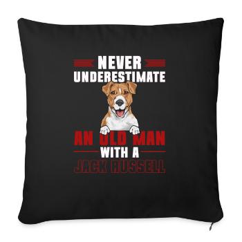 Jack Russell Terrier - Housse de coussin décorative 45 x 45 cm - noir - Devant