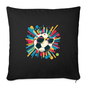 Soccer Player Football Athlete Toddler Boy Girl - Sofa pillowcase 17,3'' x 17,3'' (45 x 45 cm) - black - Front