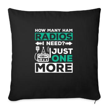 Combien de radios amateur ai-je besoin d’un signal d’antenne amateur - Housse de coussin décorative 45 x 45 cm - noir - Devant