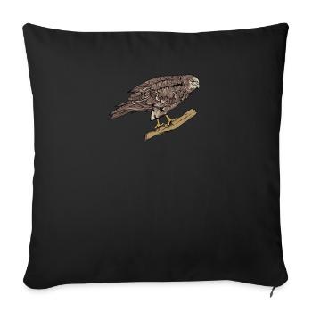 Mäusebussard I Greifvogel Bussard Motiv für - Sofakissenbezug 45 x 45 cm - Schwarz - Vorne