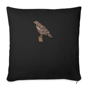 Mäusebussard I Greifvogel Bussard Motiv für - Sofakissenbezug 45 x 45 cm - Schwarz - Vorne