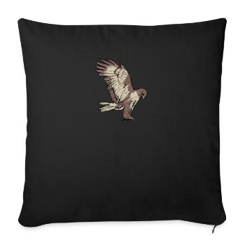 Mäusebussard I Greifvogel Bussard Motiv für - Sofakissenbezug 45 x 45 cm - Schwarz - Vorne