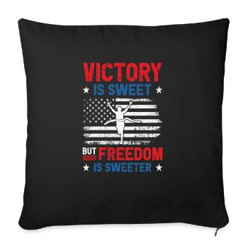 USA Independence American Flag Freedom Sports - Sofa pillowcase 17,3'' x 17,3'' (45 x 45 cm) - black - Front