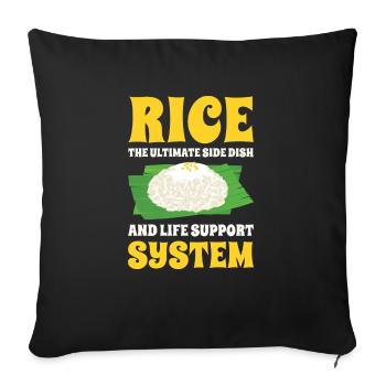 Asiatische Lebensmittel Reis Philippinen Filipino - Sofakissenbezug 45 x 45 cm - Schwarz - Vorne