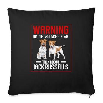 Jack Russell Terrier - Sofakissenbezug 45 x 45 cm - Schwarz - Vorne