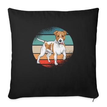 Jack Russell Terrier - Sofa pillowcase 17,3'' x 17,3'' (45 x 45 cm) - black - Front
