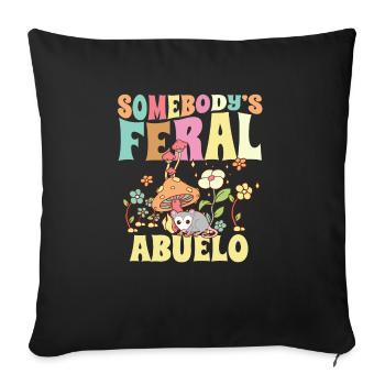 Somebody's Feral Abuelo Opossum Spanish Grandpa - Sofa pillowcase 17,3'' x 17,3'' (45 x 45 cm) - black - Front