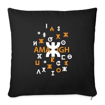 AMAZIGH SYMBOL BERBER Z IMAZIGHEN KABYLEN JUWEL - Sofakissenbezug 45 x 45 cm - Schwarz - Vorne