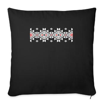 AMAZIGH BERBER KABYLE Z AMAZIGH KABYLE MOTIV - Sofakissenbezug 45 x 45 cm - Schwarz - Vorne
