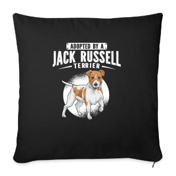 Jack Russell Terrier - Sofa pillowcase 17,3'' x 17,3'' (45 x 45 cm) - black - Front