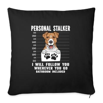 Jack Russell Terrier - Housse de coussin décorative 45 x 45 cm - noir - Devant