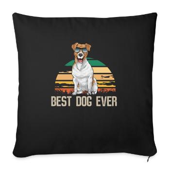 Jack Russell Terrier - Sofa pillowcase 17,3'' x 17,3'' (45 x 45 cm) - black - Front