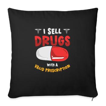 Pharmacy Technician Pharmacist Tech CPHT - Sofa pillowcase 17,3'' x 17,3'' (45 x 45 cm) - black - Front