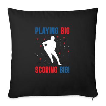 USA Independence American Flag Freedom Sports - Sofa pillowcase 17,3'' x 17,3'' (45 x 45 cm) - black - Front