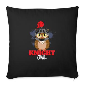 Knight Owl Birds Of Prey Ornithologist - Sofakissenbezug 45 x 45 cm - Schwarz - Vorne