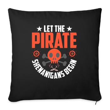 Piraten - Spielereien Crossbones Freebooter - Housse de coussin décorative 45 x 45 cm - noir - Devant