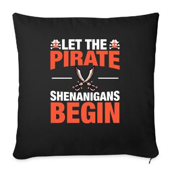 Piraten - Spielereien Crossbones Freebooter - Housse de coussin décorative 45 x 45 cm - noir - Devant