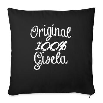 Original 100% Gisela - Housse de coussin décorative 45 x 45 cm - noir - Devant