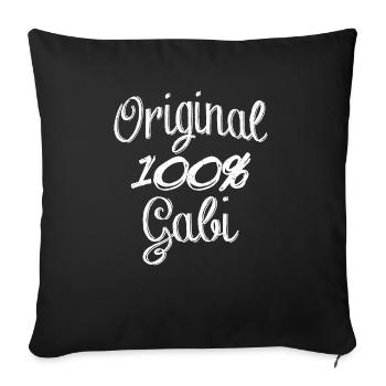 Original 100% Gabi - Sofa pillowcase 17,3'' x 17,3'' (45 x 45 cm) - black - Front