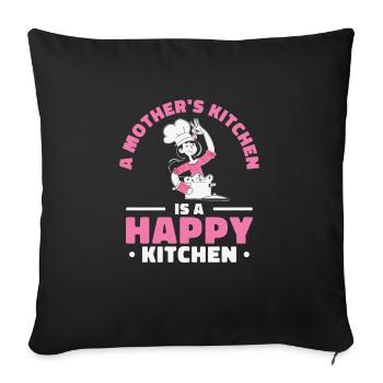 Mothers Day Holiday Grandma Cooking Mom - Sofa pillowcase 17,3'' x 17,3'' (45 x 45 cm) - black - Front