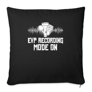 Paranormales Ermittlerdesign Mit Evp-recorder - Housse de coussin décorative 45 x 45 cm - noir - Devant