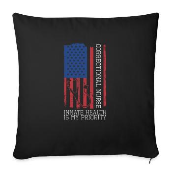 Patriotisches Justizvollzugs-rn-design Für - Housse de coussin décorative 45 x 45 cm - noir - Devant