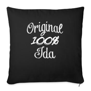 Original 100% Ida - Sofa pillowcase 17,3'' x 17,3'' (45 x 45 cm) - black - Front