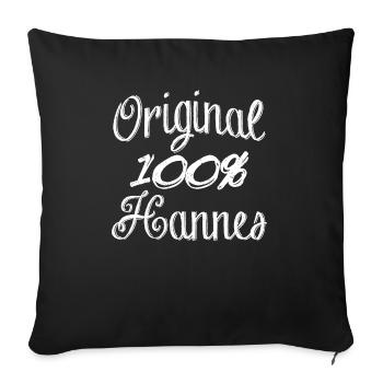 Original 100% Hannes - Sofa pillowcase 17,3'' x 17,3'' (45 x 45 cm) - black - Front
