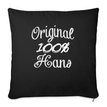 Original 100% Hans - Sofakissenbezug 45 x 45 cm - Schwarz - Vorne
