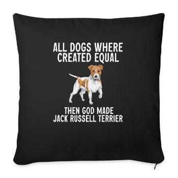 Jack Russell Terrier - Sofa pillowcase 17,3'' x 17,3'' (45 x 45 cm) - black - Front