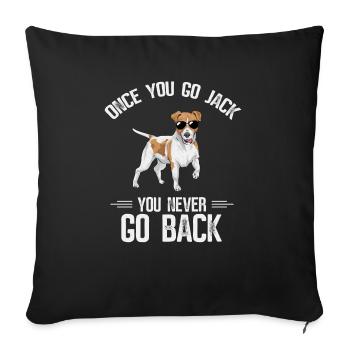 Jack Russell Terrier - Sofa pillowcase 17,3'' x 17,3'' (45 x 45 cm) - black - Front