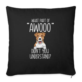 Jack Russell Terrier - Sofa pillowcase 17,3'' x 17,3'' (45 x 45 cm) - black - Front
