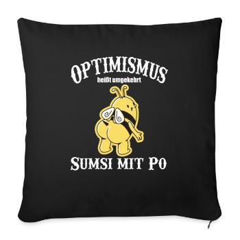 optimismus Bee Biene - Sofakissenbezug 45 x 45 cm - Schwarz - Vorne