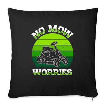Lawn mowing Lawn mowers Gardeners Horticulture - Sofa pillowcase 17,3'' x 17,3'' (45 x 45 cm) - black - Front