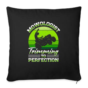 Lawn mowing Lawn mowers Gardeners Horticulture - Sofa pillowcase 17,3'' x 17,3'' (45 x 45 cm) - black - Front