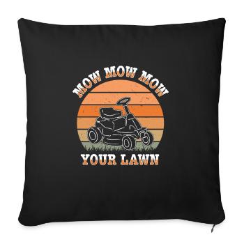 Lawn mowing Lawn mowers Gardeners Horticulture - Sofa pillowcase 17,3'' x 17,3'' (45 x 45 cm) - black - Front