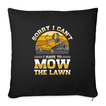 Lawn mowing Lawn mowers Gardeners Horticulture - Sofa pillowcase 17,3'' x 17,3'' (45 x 45 cm) - black - Front