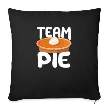 Équipe Pie Citrouille Thanksgiving Day Pèlerin Automne - Housse de coussin décorative 45 x 45 cm - noir - Devant