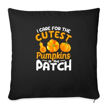 I of the cutest pumpkins - Sofa pillowcase 17,3'' x 17,3'' (45 x 45 cm) - black - Front