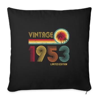 Celebrating 70 Years of Awesome Since 1953 - Sofa pillowcase 17,3'' x 17,3'' (45 x 45 cm) - black - Front