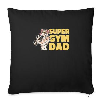 Fitness Fathers Day Gym Workout Training Coach - Sofa pillowcase 17,3'' x 17,3'' (45 x 45 cm) - black - Front