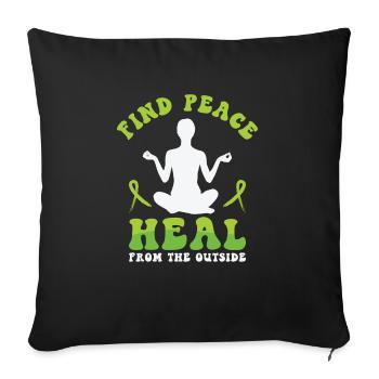 Mois de la sensibilisation à la santé mentale, - Housse de coussin décorative 45 x 45 cm - noir - Devant