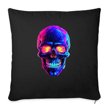 Punk and Grunge Vibes: Skull Design - Sofa pillowcase 17,3'' x 17,3'' (45 x 45 cm) - black - Front