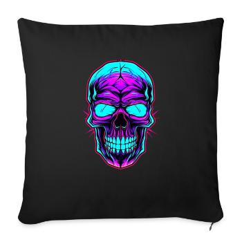Gothic Skull Fashion: Unleash Your Dark Side with - Sofa pillowcase 17,3'' x 17,3'' (45 x 45 cm) - black - Front