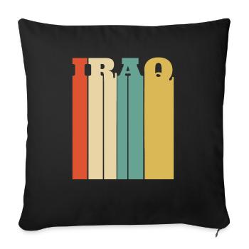 Iraq - Sofa pillowcase 17,3'' x 17,3'' (45 x 45 cm) - black - Front