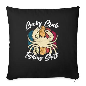Crab Fishing Crabby Fisherman Crabbing Crabber - Sofa pillowcase 17,3'' x 17,3'' (45 x 45 cm) - black - Front