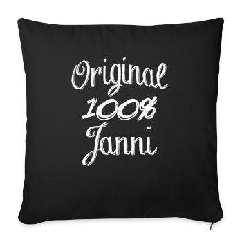 Original 100% Janni - Housse de coussin décorative 45 x 45 cm - noir - Devant