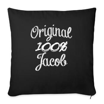 Original 100% Jacob - Sofakissenbezug 45 x 45 cm - Schwarz - Vorne