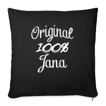 Original 100% Jana - Housse de coussin décorative 45 x 45 cm - noir - Devant